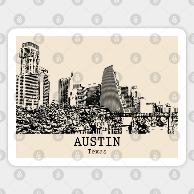 Austin - Texas Magnet by Lakeric
